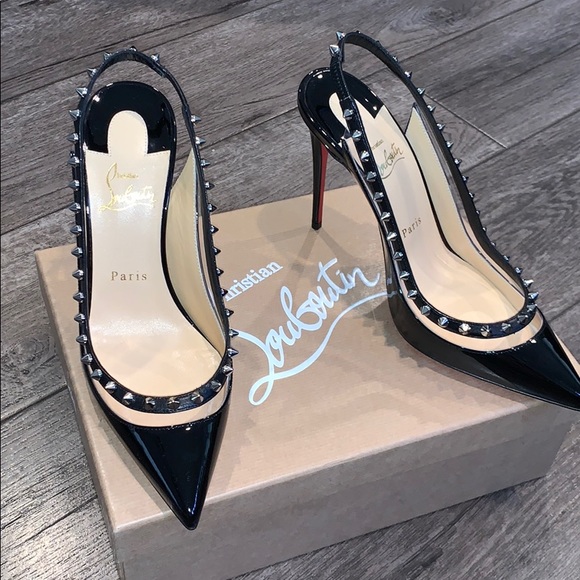 Christian Louboutin Shoes - Sexy Spike RED bottoms black pumps new size 38 ❤️